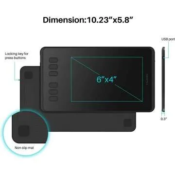 HUION H640P Drawing Tablet - Battery-Free & Versatile