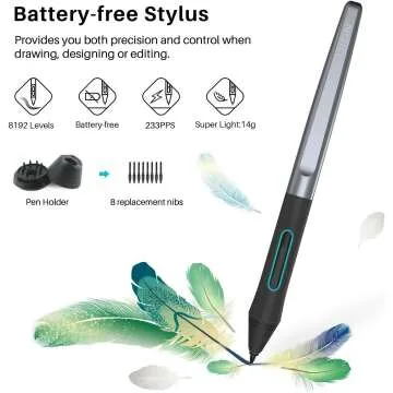 HUION H640P Drawing Tablet - Battery-Free & Versatile