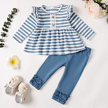 Toddler Girl Clothes 2T 3T Ruffle Shirt & Pants