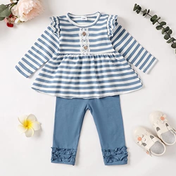 Toddler Girl Clothes 2T 3T Ruffle Shirt & Pants