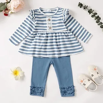 Toddler Girl Clothes 2T 3T Ruffle Shirt & Pants