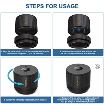 OXLIMKEE Electric Mason Jar Vacuum Sealer for Fresh Storage