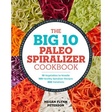 The Big 10 Paleo Spiralizer Cookbook: 10 Vegetables to Noodle, 100 Healthy Spiralizer Recipes, 300 Variations