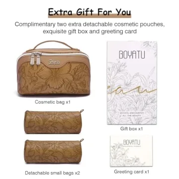 Travel Makeup Bags Set: 3 Stylish Cosmetic Organizers