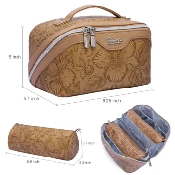 Travel Makeup Bags Set: 3 Stylish Cosmetic Organizers