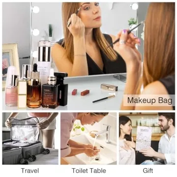 Travel Makeup Bags Set: 3 Stylish Cosmetic Organizers