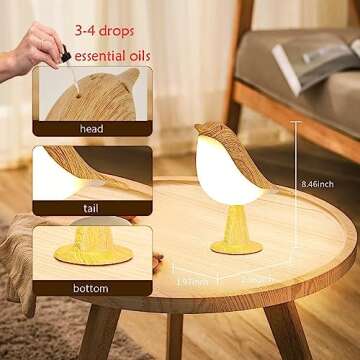 Bird Table Lamp with Touch Control & Timer Function