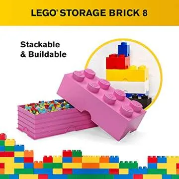 Bright Pink LEGO Storage Brick Box for Fun Organization