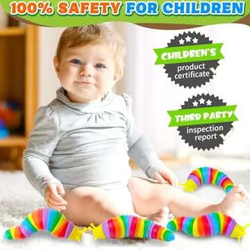 Engaging 3PCS Baby Sensory Fidget Slug Toys Pack for Kids