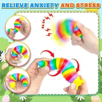 3PCS Baby Sensory Fidget Slug Toys for Toddlers