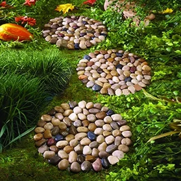 Limestone Rock Stepping Stones Set of 3 for Gardens