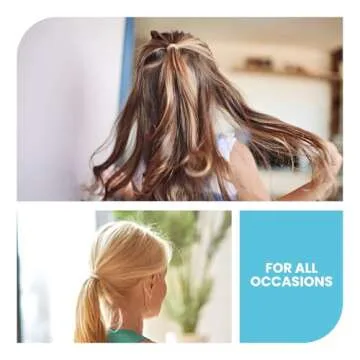 HOYOLS Soft Large Seamless Hair Ties, Gentle Stretch Nylon Ponytail Holder Bands for Thick Heavy Curly Hair, No Slip No Damage Scrunchies Headbands 100 Pcs (Light Blonde)