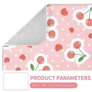 Seorsok Green Leave Dish Drying Mat For Kitchen Counter,Coffee Bar,Ultra Absorbent Reversible Microfiber,Absorbent Fast Kitchen Accessories Dish Drainer Rack Mats 18 In x 24 In