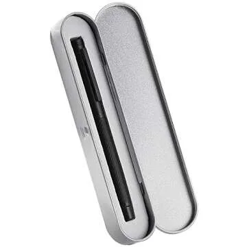 Asvine Black Forest Fountain Pen Fine Nib, Ink Cartridge Not Included, Classic Design with Converter and Metal Pen Case Set