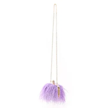 Women Real Natural Ostrich Feather Evening Bags Purses Clutch Vintage Banquet Handbag (purple)