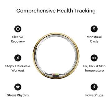 ULTRAHUMAN Ring AIR - Sleep & Fitness Tracker, FSA-Approved Wearable, Smart Ring for Women & Men, No App Fee for Standard Features (Size 14)