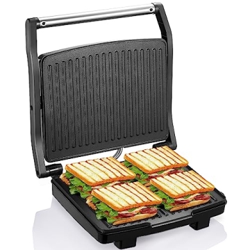Yabano Panini Press Grill - Gourmet Sandwich Maker for Delicious Meals