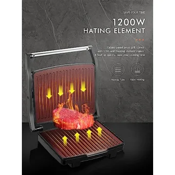 Yabano Panini Press Grill - Quick & Easy Gourmet Sandwich Maker