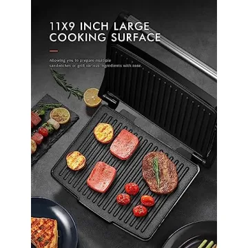 Yabano Panini Press Grill - Quick & Easy Gourmet Sandwich Maker