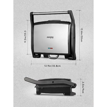 Yabano Panini Press Grill - Quick & Easy Gourmet Sandwich Maker