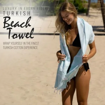 Extra Large Turkish Beach Towel Quick Dry Sand Free for All Ages