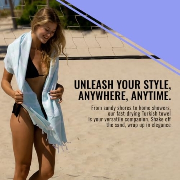 Extra Large Turkish Beach Towel Quick Dry Sand Free for All Ages
