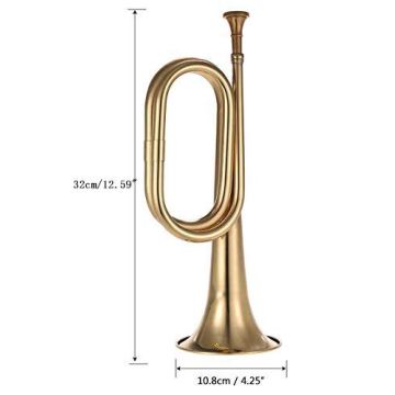 Liyafy Brass Cavalry Bugle for Musicians and Costumes