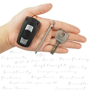 Compact YEEMO Mini Titanium EDC Pen with Keychain
