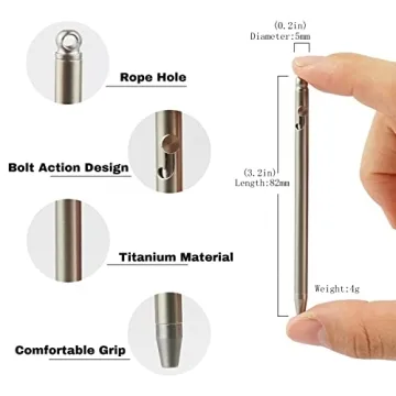 Compact YEEMO Mini Titanium EDC Pen with Keychain