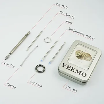 Compact YEEMO Mini Titanium EDC Pen with Keychain
