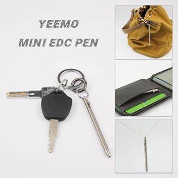 Compact YEEMO Mini Titanium EDC Pen with Keychain