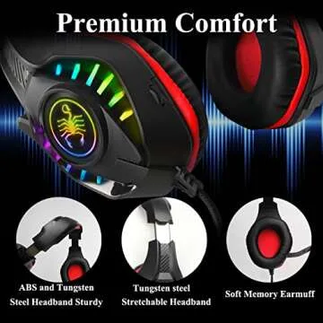 SVYHUOK Pro Gaming Headset with Mic for PC and Xbox