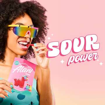 Alani Gummis Sour Gummy Worms Low Sugar Gummy Candy (6G) | 90 Calories per Bag | On-The-Go Snacks | Gluten Free | 6G of Fiber | Naturally Flavored | Pack of 12