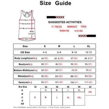 icyzone Built in Bra Workout Tank Tops for Women - Open Back Strappy Athletic Yoga Tops Exercise Running Gym Shirts (Denim, Medium)