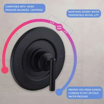 Moen T2901BL Gibson Trim Kit - Matte Black Quality