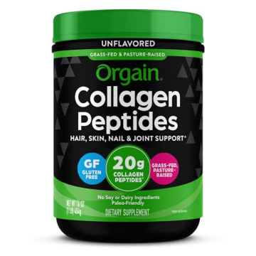Orgain Hydrolyzed Collagen Peptides Powder For Women & Men, 20g Grass Fed Collagen, Unflavored - Hai...