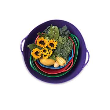 Red Gorilla Large Flexible Plastic Tub, Toy Storage, Laundry, Gardening & More, 38 Liter/10 Gallon, Blue