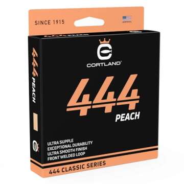 CORTLAND 444 Peach Fly Fishing Line with Front Welded Loop - 90 FT Durable Easy Casting Ultra Supple...