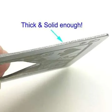 Lesencen Metal Card Bottle Opener Stainless Steel Silver with Engraved Pattern (Style Q, 10PCS)