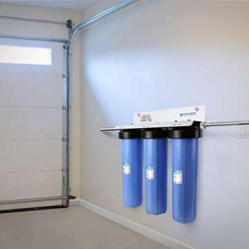 APEC Water Systems 3-Stage Whole House Water Filter System with Sediment, KDF and Carbon Filters (CB3-SED-KDF-CAB20-BB)