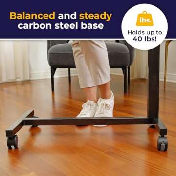 Adjustable Drive Medical Overbed Table with Wheels