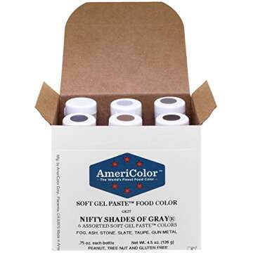AmeriColor Food Coloring, Nifty Shades Of Gray Kit