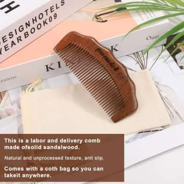 Birthing Comb, Natural Wooden Labor Comb Birth Comb for Labor Pain Labor and Delivery Essentials Comb Tool Labor Gift for Pregnancy Women Expectant Mothers