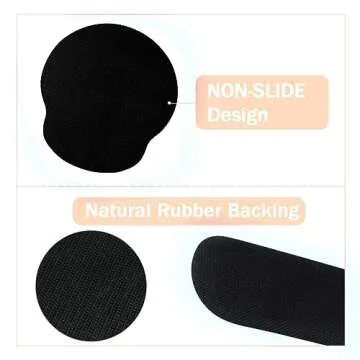 Memory Foam Ergonomic Keyboard Wrist Rest Pad and Mouse Wrist Rest Support Mouse Pad Set with Non-Slip Rubber Base Set for Office Gaming Easy Typing & Pain Relief - Minimalistic