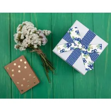 Habbiful 2.5" Spring Wired Ribbon for DIY Gift Wrapping