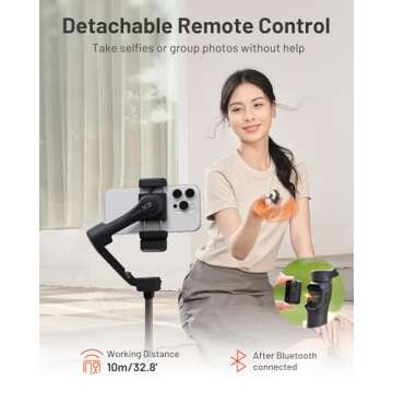 Hohem iSteady X3 Gimbal Stabilizer for iPhone, Phone Stabilizer for Video Recording with Object Trac...