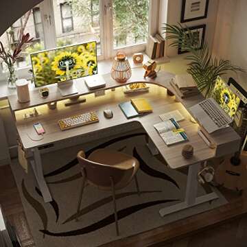 FEZIBO L Shaped Standing Desk