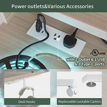 FEZIBO L Shaped Standing Desk