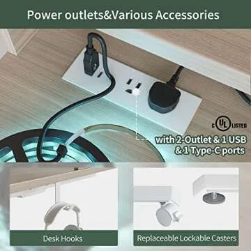 FEZIBO L Shaped Standing Desk