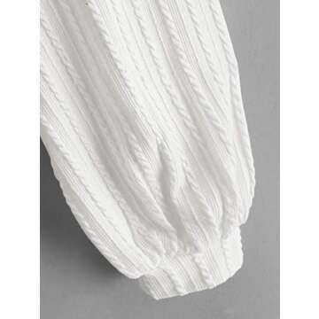 Stylish ZAFUL Women's Lantern Sleeve Knitwear Crop Top